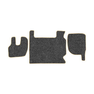 03-Коврики ворсовые RENAULT PREMIUM до 2005 -(АВС 3 коврика. МТ) (UPP-3 (Серый) кант Бежевый)