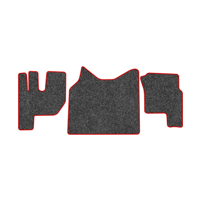 74-Коврики ворсовые RENAULT серия. Т 2014 г. -(ABTC 3 коврика. АТ) (UPP-3 (Серый) кант Красный)