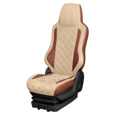 17 Чехлы Люкс RENAULT MAGNUM SALONKA от 2005 (2 ремня) 1 выс.1 низ. с рычагами откидывания спинки