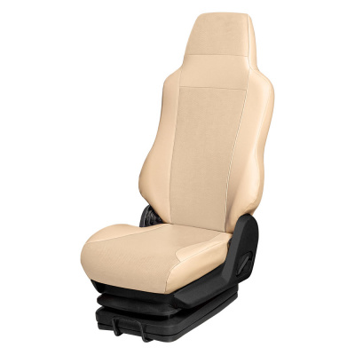 14 Чехлы Стандарт MERCEDES ACTROS Megaspace   (2 ремня) 2 выс.сид (ПегасБежевый+ПегасБежевый_Перф)