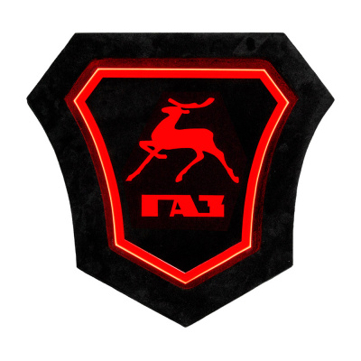 Панель на спальник 400*400 GAZELLE (замша) - (12v) (Подсветка красная)