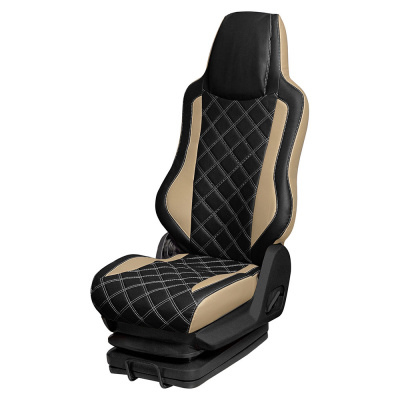 158 Чехлы Люкс DAF XF (3 поколение) от 2023 (1 рем.) 1 пнев.,1 табурет. 2 вод.подл.