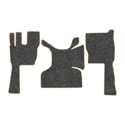 76-Коврики ворсовые VOLVO FM -(АВС 3 коврика. МТ) (UPP-3 (Серый) кант Бежевый)