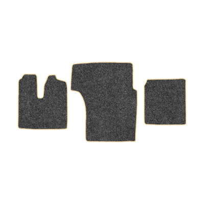 31-Коврики ворсовые MAN TGA XXL -(АВС 3 коврика. МТ) (UPP-3 (Серый) кант Бежевый)