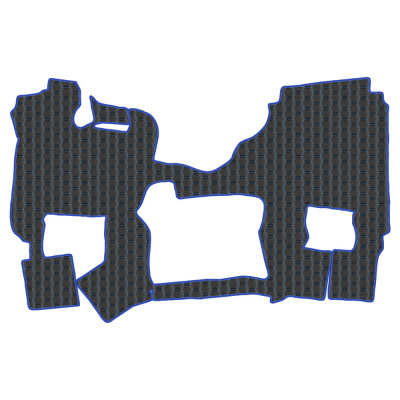 15.1 Коврики стёганные JAC N350 Gallop (МТ) от 2022г (Премиум Черный строчка Синяя)