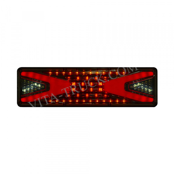 Фонарь задний универсальный №4 (бегущий поворот) L=46см, 12-24V (комп. 2шт)