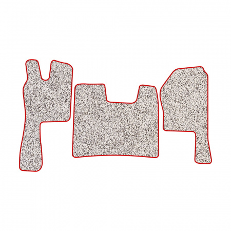 21-Коврики ворсовые SCANIA R  -(ABTC 3 коврика. АТ) (Фортуна (Серый) кант Красный)