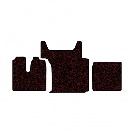 105/1 (хол-к)-Коврики ворсовые Sitrak G7/C7H -(АВС 3 коврика. МТ) (Карлайт (Красный) кант Черный)