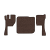11-Коврики ворсовые VOLVO FH до 2009г -(АВС 3 коврика. МТ) (UPP-8 (Коричневый) кант Серый)