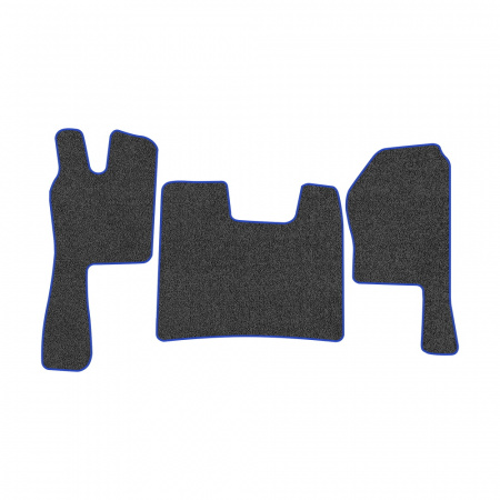 21-Коврики ворсовые SCANIA R  -(ABTC 3 коврика. АТ) (UPP-8 (Графит) кант Синий)