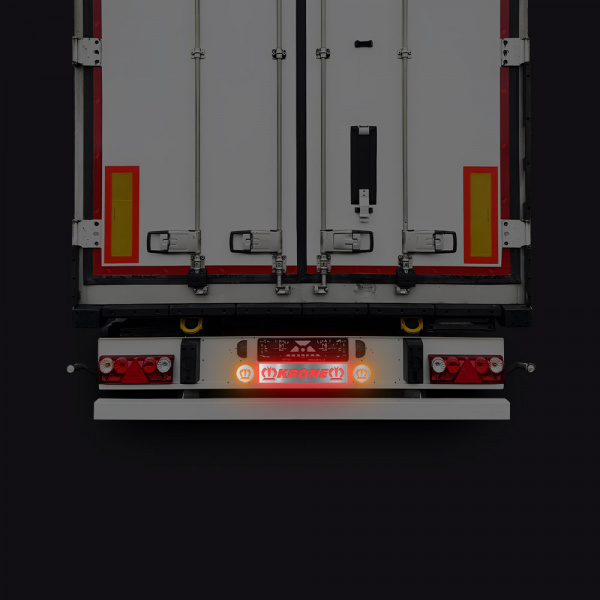 Задняя табличка с эмблемами KRONE (700х150мм, эмблемы Ø100мм)