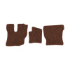 69-Коврики ворсовые HINO – 500 -(АВС 3 коврика. МТ) (Фортуна (Коричневый) кант Коричневый)