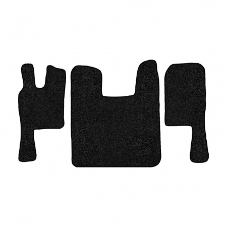 67-Коврики ворсовые SCANIA 124 (после 2010г) -(ABTC 3 коврика. АТ) (UPP-8 (Черный) кант Черный)