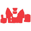 1.2 Коврики стёганные DAF 95 XF (АТ) 410  (Классик Красный)
