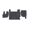03-Коврики ворсовые RENAULT PREMIUM до 2005 -(АВС 3 коврика. МТ) (UPP-3 (Серый) кант Синий)