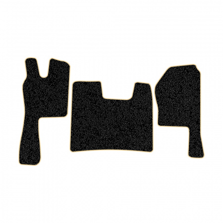 21-Коврики ворсовые SCANIA R  -(ABTC 3 коврика. АТ) (Фортуна (Черный) кант Бежевый)