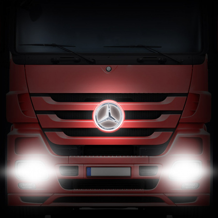 Светодиодная вставка под эмблему MERCEDES ACTROS MP4 (Ø335мм) Светодиодная вставка под эмблему MERCEDES ACTROS MP4 (Ø335мм)