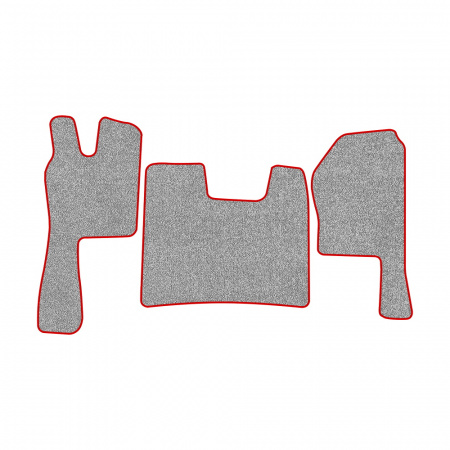 21-Коврики ворсовые SCANIA R  -(ABTC 3 коврика. АТ) (UPP-8 (Серый) кант Красный)