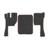 12-Коврики ворсовые VOLVO FH после 2009г -(АВС 3 коврика. МТ) (UPP-8 (Графит) кант Коричневый)