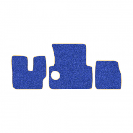 33-Коврики ворсовые MAN F-2000 Commandor -(АВС 3 коврика. МТ) (UPP-8 (Синий) кант Бежевый)