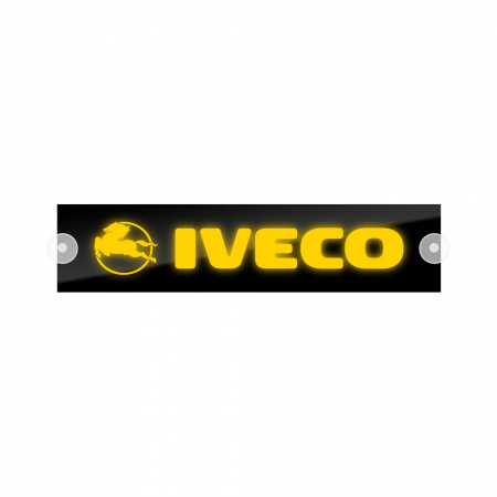 Табличка светодиодная 10x50 (желтая) на лобовое стекло (24v) (IVECO)
