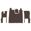 3.14 Коврики стёганные Scania 6 ser. R  (АТ, 1 пневм., 1 табуретка)  (Классик Коричневый)