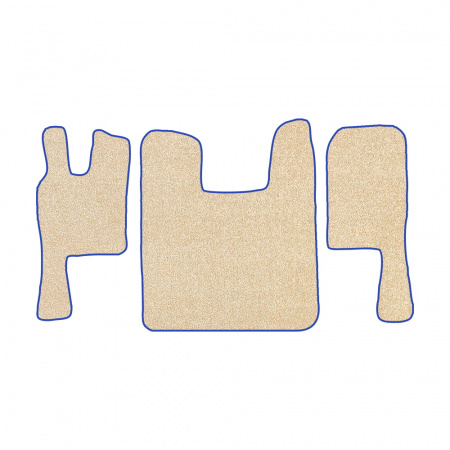 67-Коврики ворсовые SCANIA 124 (после 2010г) -(ABTC 3 коврика. АТ) (UPP-8 (Бежевый) кант Синий)