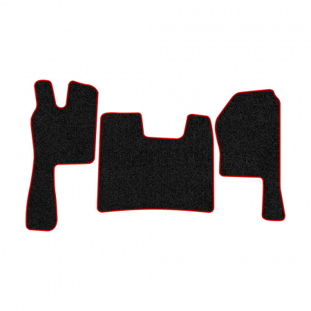 21-Коврики ворсовые SCANIA R  -(ABTC 3 коврика. АТ) (UPP-8 (Черный) кант Красный)