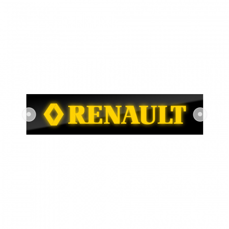 Табличка светодиодная 10x50 (желтая) на лобовое стекло (24v) (RENAULT)