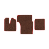 31-Коврики ворсовые MAN TGA XXL -(АВС 3 коврика. МТ) (Фортуна (Коричневый) кант Красный)