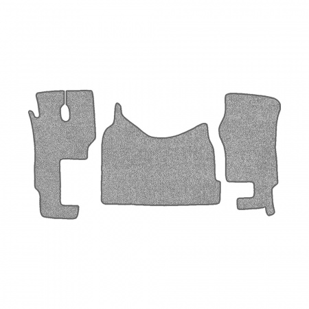 48-Коврики ворсовые MERCEDES ACTROS ЕВРО-5 (2007) МР2-МР3 -(ABTC 3 коврика. АТ) (UPP-8 (Серый) кант Серый)
