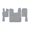67-Коврики ворсовые SCANIA 124 (после 2010г) -(ABTC 3 коврика. АТ) (UPP-8 (Серый) кант Синий)