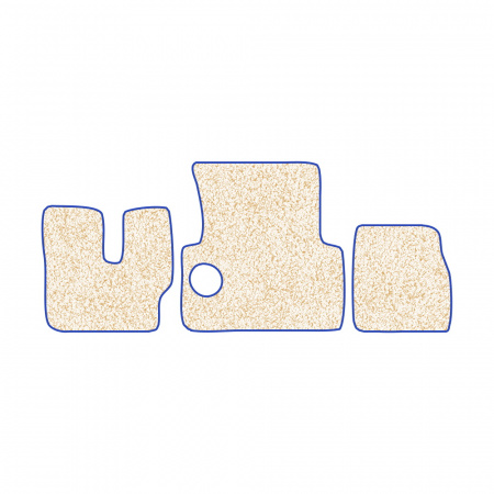 33-Коврики ворсовые MAN F-2000 Commandor -(АВС 3 коврика. МТ) (Фортуна (Бежевый) кант Синий)