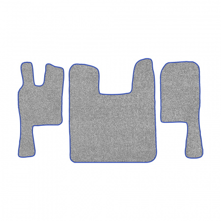 67-Коврики ворсовые SCANIA 124 (после 2010г) -(ABTC 3 коврика. АТ) (UPP-8 (Серый) кант Синий)
