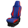 108 Чехлы Люкс FORD CARGO  (1 ремень) 2 выс.сид. (ПремиумКрасный+ПремиумСиний)