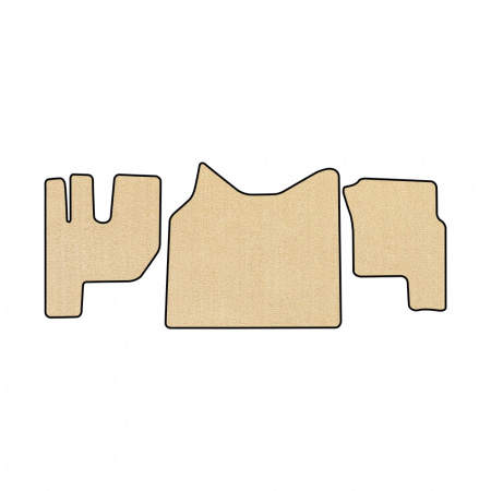 74-Коврики ворсовые RENAULT серия. Т 2014 г. -(ABTC 3 коврика. АТ) (UPP-6 (Бежевый) кант Черный)