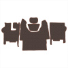 1.4 Коврики стёганные DAF XF 105 от 2006 (АТ) 410  (Классик Коричневый)