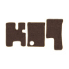 39-Коврики ворсовые MAZ EURO 3 -(АВС 3 коврика. МТ) (UPP-8 (Коричневый) кант Бежевый)
