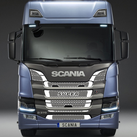 Накладки из нержавеющей стали "Перфорация" на капот Scania 6 серии G NKN-140