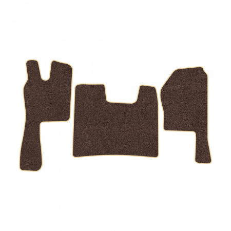 21-Коврики ворсовые SCANIA R  -(ABTC 3 коврика. АТ) (UPP-8 (Коричневый) кант Бежевый)