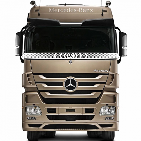 Защита лобового стекла для Mercedes MP3 (нерж. сталь, косые углы)