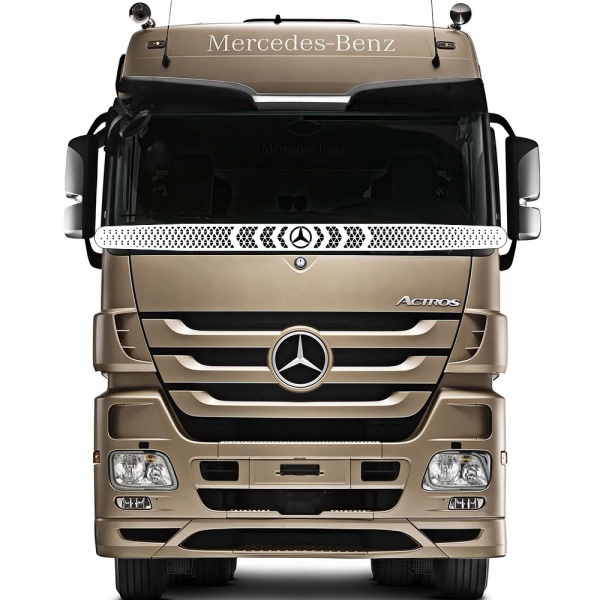 Защита лобового стекла для Mercedes MP3 (нерж. сталь, косые углы)