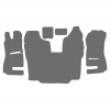 3.6 Коврики стёганные SCANIA 5ser.R (АТ, 1 пневм., 1 табуретка) от 2013г (Классик Серый)