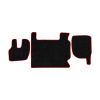 03-Коврики ворсовые RENAULT PREMIUM до 2005 -(АВС 3 коврика. МТ) (UPP-6 (Черный) кант Красный)
