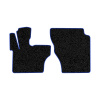 120-Коврики ворсовые JAC N200 -(АВ Водитель и пассажир) (Фортуна (Черный) кант Синий)