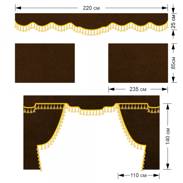 Комплект автоштор DAF XF 105 от 2006г.в.