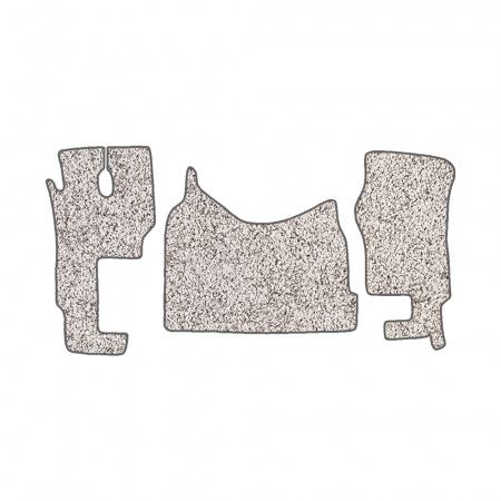 48-Коврики ворсовые MERCEDES ACTROS ЕВРО-5 (2007) МР2-МР3 -(ABTC 3 коврика. АТ) (Фортуна (Серый) кант Серый)