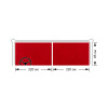 Шторы лобового окна 2,2*85 без бахромы  (Велюр Красный)