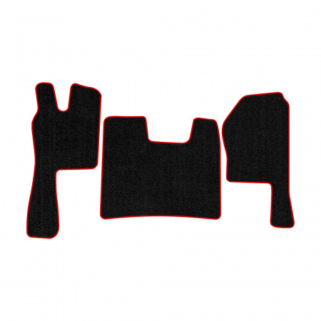 21-Коврики ворсовые SCANIA R  -(ABTC 3 коврика. АТ) (UPP-6 (Черный) кант Красный)