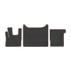 53-Коврики ворсовые DAF 105 -(ABTC 3 коврика. АТ) (UPP-8 (Графит) кант Коричневый)